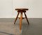 Vintage Swivel Tripod Stool in Pine, Image 5