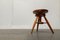 Vintage Swivel Tripod Stool in Pine, Image 3