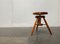 Vintage Swivel Tripod Stool in Pine, Image 12