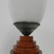Art Deco Table Lamp with Glass Shade, 1930s, Image 4