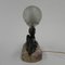 Art Deco Desk Lamp with Woman and Globe, 1920s 6