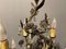 Lámpara de pie italiana en forma de flor de bronce y cristal, años 50, Imagen 10