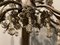 Italienische Blumen Stehlampe aus Bronze & Kristallglas, 1950er 9