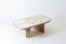 Travertine Coffee Table with Brass Inlay, 1970s 6