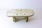 Travertine Coffee Table with Brass Inlay, 1970s, Image 1