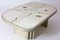 Travertine Coffee Table with Brass Inlay, 1970s 4