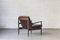 Easy Chair in Rosewood in Black Leather by Beka, Belgium, 1960s 2