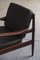 Easy Chair in Rosewood in Black Leather by Beka, Belgium, 1960s, Image 4