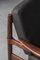 Easy Chair in Rosewood in Black Leather by Beka, Belgium, 1960s 14