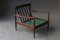 Easy Chair in Rosewood in Black Leather by Beka, Belgium, 1960s 15