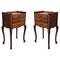 19th Century French Louis XV Style Dark Oak Nightstands with Claw Finish Legs, 1900s, Set of 2 1
