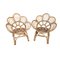 Vintage Rattan Flower Children's Chairs, Set of 2 4