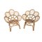 Vintage Rattan Flower Children's Chairs, Set of 2, Image 4