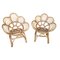 Chaises d'Enfant Vintage en Rotin, Set de 2 1