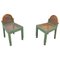 Small Modernist Side Chairs in Lacquered Beech and Cane, Belgium, 1925, Set of 2 1