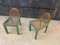 Kleine Modernistische Beistellstühle aus lackierter Buche & Rohrgeflecht, Belgien, 1925, 2er Set 4