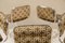 Taburetes de bar de cromo y tapicería de terciopelo estampado, Italia, años 70. Juego de 5, Imagen 12