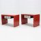 Red Lacquered Beside Tables by Kaisa Blomstedt, 2003, Set of 2 1