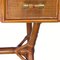 Schreibtisch aus Bambus Rattan Geflecht & Messing, 1950er 9
