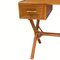 Schreibtisch aus Bambus Rattan Geflecht & Messing, 1950er 14