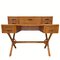 Schreibtisch aus Bambus Rattan Geflecht & Messing, 1950er 21
