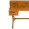 Bamboo Rattan Webbing Wicker and Brass Desk, 1950s 12