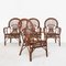 Rattan and Bamboo Garden Table & Chairs, Italy, 1960s, Set of 5 3