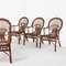 Rattan and Bamboo Garden Table & Chairs, Italy, 1960s, Set of 5 4