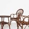 Rattan and Bamboo Garden Table & Chairs, Italy, 1960s, Set of 5, Image 13