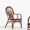 Rattan and Bamboo Garden Table & Chairs, Italy, 1960s, Set of 5 7