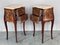 Antique French Louis XV Marquetry & Marble Nightstands, 1900s, Set of 2 3
