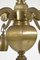 Lámpara de araña Jugendstil bohemia Art Déco de latón con seis brazos, años 20, Imagen 10