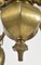 Lámpara de araña Jugendstil bohemia Art Déco de latón con seis brazos, años 20, Imagen 9
