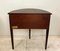 Vintage Half Moon Side Table with Sliding Roller Shutters, 1950s, Image 13