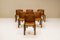 Model 300 Dining Chairs in Oak and Leather by Joe Colombo for Pozzi, Italy, 1965, Set of 6, Image 2