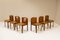 Model 300 Dining Chairs in Oak and Leather by Joe Colombo for Pozzi, Italy, 1965, Set of 6, Image 1