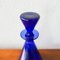 Bottle and Glasses in Cobalt Blue attributed to Marinha Grande, 1950s, Set of 3 9