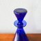 Bottle and Glasses in Cobalt Blue attributed to Marinha Grande, 1950s, Set of 3, Image 9