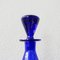 Bottle and Glasses in Cobalt Blue attributed to Marinha Grande, 1950s, Set of 3 8