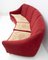 Curvo Sofa Four Places Mid-Century Modern in Velvet, Italy, 1950s, Image 6