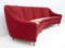 Curvo Sofa Four Places Mid-Century Modern in Velvet, Italy, 1950s, Image 4