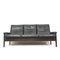 Danish Black Leather 3-Seater Sofa, 1960s, Image 3