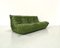 Vintage French Green Leather Togo Sofa by Michel Ducaroy for Ligne Roset, 1970s 1