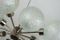 Lustre Vintage Sputnik Orbit à Dix Globes en Métal et Verre Bullé 10