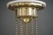 Hammered Pendant with Glass Shade, Vienna, 1920s 5