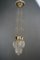 Hammered Pendant with Glass Shade, Vienna, 1920s 4