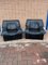 Armchairs in Black Leather, Italy, 1980s, Set of 2, Image 1