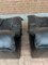 Armchairs in Black Leather, Italy, 1980s, Set of 2, Image 13