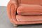 Walnut and Salmon Fabric Sofa, 1940s 6