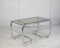 Space Age Coffee Table in Tubular Steel and Smoked Glass, France, 1970s 15